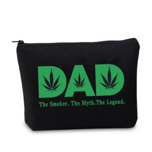 CMNIM Weed Gift Bag Weed Leaf Survival K-t 420 Gift Marijuan a Gift for Weed Leaf Lover Gift for Dad Husband Boyfriend The Smoker The Myth The Legend Weed Travel Pouch Bags (Weed Dad Black Bags)