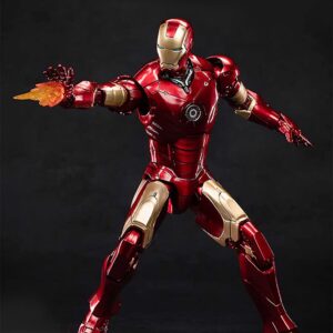 UXOUYIC Irοnman Movie Series - Collectible Irοnman Action Figure Metal Painting 20 Joints Movable Model Toys (7 inches) (Mark 3)