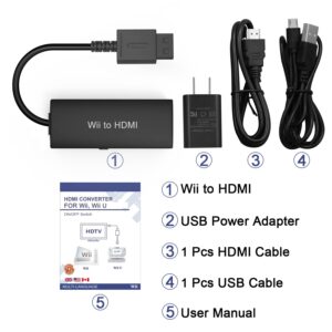 Wii HDMI Converter hdmi Converter/Adapter for Wii U HDMI Cable for Wii Convert Native 720P/480P Ypbpr Signals from Wii to Digital HDMI Signals. Provide The Best Signal Processing