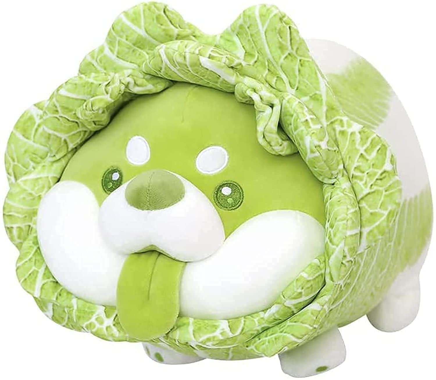 Veggie Dog Plush Toy, 16" Stuffed Animal Shiba Inu Plushie Doll, Soft Fluffy Friend Hugging Cushion - Present for Every Age & Occasion