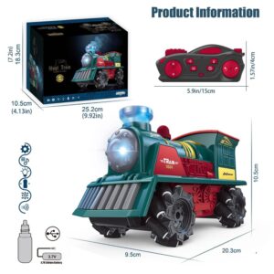 Train Toys for 3 Year olds YF-TOW Toy Train Electric Train with Smoke, Lights & Sounds,Rechargeable Battery，Birthday Gifts for 3 4 5 Year Old Boys (Red)