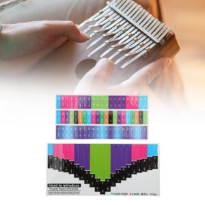 Thumb Piano Note Stickers, Attractive High Adhesion Kalimba Scale Sticker for Beginner for Percussion Practice(21 tone thumb piano universal),Playing Accessories