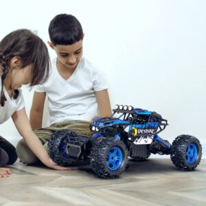 croboll 1:12 large remote control car for boys kids with lifting function,4wd rc cars electric monster truck toy gifts 4x4 off-road rc rock crawler 2.4ghz rc truck with 2 batteries(blue)