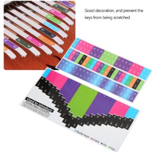 Thumb Piano Note Stickers, Attractive High Adhesion Kalimba Scale Sticker for Beginner for Percussion Practice(21 tone thumb piano universal),Playing Accessories