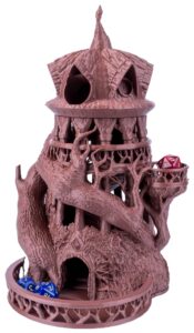 druid dice tower for all dice sizes. perfect dice roller for dungeons and dragons, tabletop rpg, miniature games and board games, 3d vikings