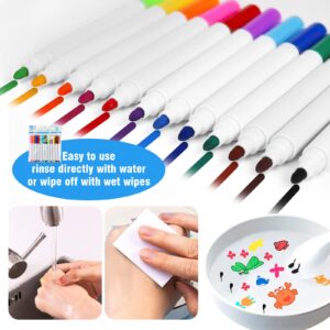 QETRABONE Magical Water Painting Pen-12 Colors Double Ended, Erasing Whiteboard Marker, Doodle Water Floating Pens, Magic Water Painting Pen for Kids