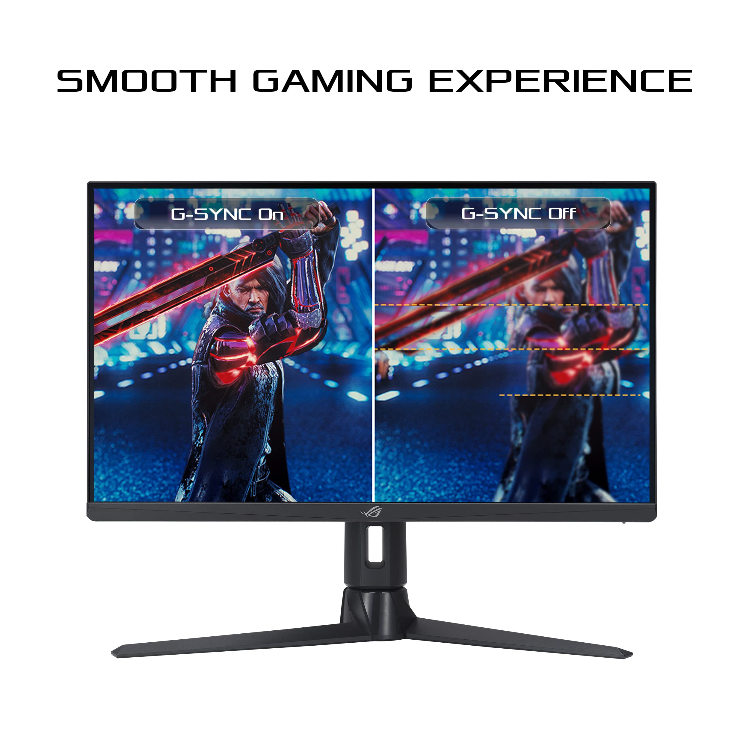 ASUS ROG Strix 27” 1080P Gaming Monitor (XG276Q) - Full HD, IPS, 170Hz, 1ms, Extreme Low Motion Blur, FreeSync Premium technology, DisplayPort, HDMI, Tripod socket for Webcam, DisplayHDR400, BLACK