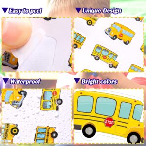 480 Pcs School Bus Stickers Cute School Bus Party Supplies Teachers Stickers for Kids Cartoon Transportation Stickers for Boys Toddler Teens DIY Art Toys Crafts School Classroom Students (Yellow)