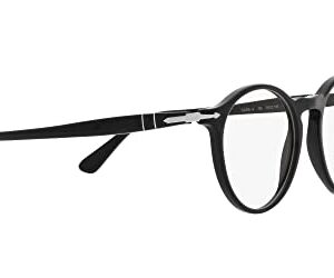 Persol PO3285V Round Prescription Eyewear Frames, Black/Demo Lens, 50 mm