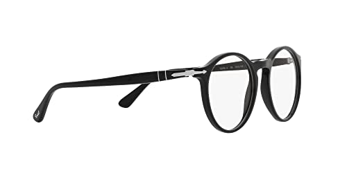 Persol PO3285V Round Prescription Eyewear Frames, Black/Demo Lens, 50 mm