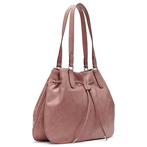 Calvin Klein Lapis Drawstring Tote, Rosewood,One Size