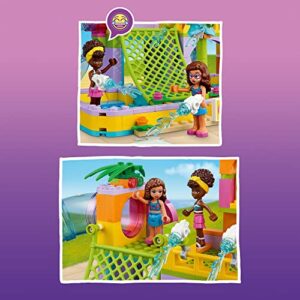 LEGO Friends Water Park Set 41720 Swimming Pool and Slides, Heartlake City Toy, Pretend Play Birthday Gift Idea for Kids Ages 6 Plus