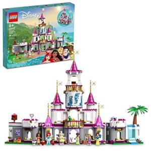 lego disney princess ultimate adventure castle 43205 building toy with 5 princess mini-dolls including ariel, rapunzel and snow white(packaging may vary)