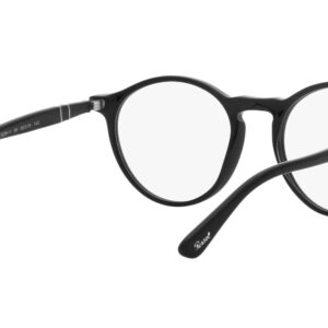 Persol PO3285V Round Prescription Eyewear Frames, Black/Demo Lens, 50 mm