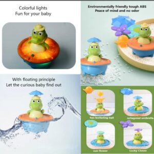 Bath Toys, Light Up Baby Pool Toy with LED Light Crocodile Spray Water Toy, Floating Wind Up Toys for 1 Year Old Boy Girl, New Born Baby Bathtub Water Toys, Preschool Toddler Pool Toys (Crocodile)