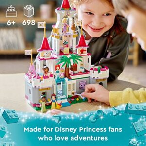 LEGO Disney Princess Ultimate Adventure Castle 43205 Building Toy with 5 Princess Mini-Dolls Including Ariel, Rapunzel and Snow White(Packaging May Vary)