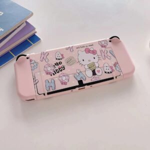 ENFILY Cute Case Compatible with Nintendo Switch OLED, Dockable Case Cover, Ergonomic Soft TPU Grip Case for Joycon, Sparkle Skin Set