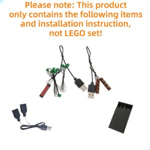 GEAMENT LED Light Kit (Green) Compatible with Lego Bonsai Tree - Lighting Set for Creator 10281 Building Model (Model Set Not Included)