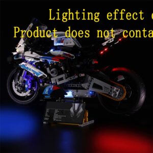 GEAMENT LED Light Kit Compatible with BMW M 1000 RR - Lighting Set for Technic 42130 Building Model (Model Set Not Included)