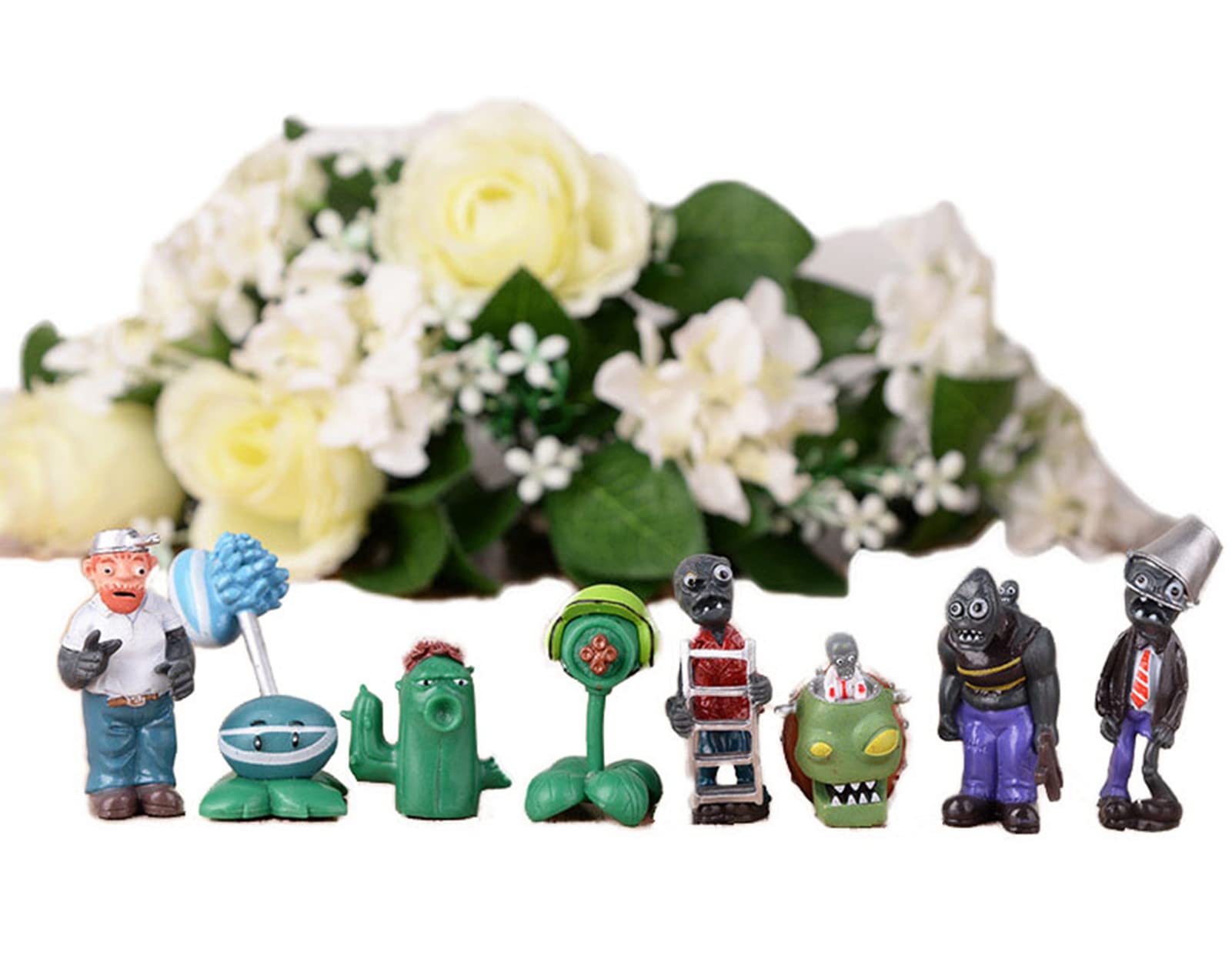 JHESAO 16PCS Plants PVZ Toys Set Figurines Zombies Series PVZ Plush PVC Toys New, Great Gifts for Kids and Fans, Birthday and Party