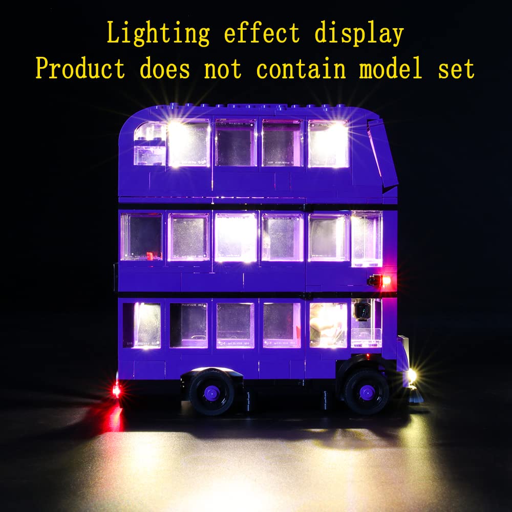 GEAMENT LED Light Kit Compatible with The Knight Bus - Lighting Set for 75957 Building Model (Model Set Not Included)