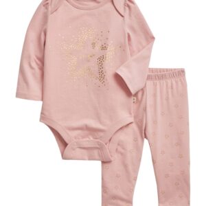 GAP Baby Girls Bodysuit Outfit Set PINK STANDARD 3-6M