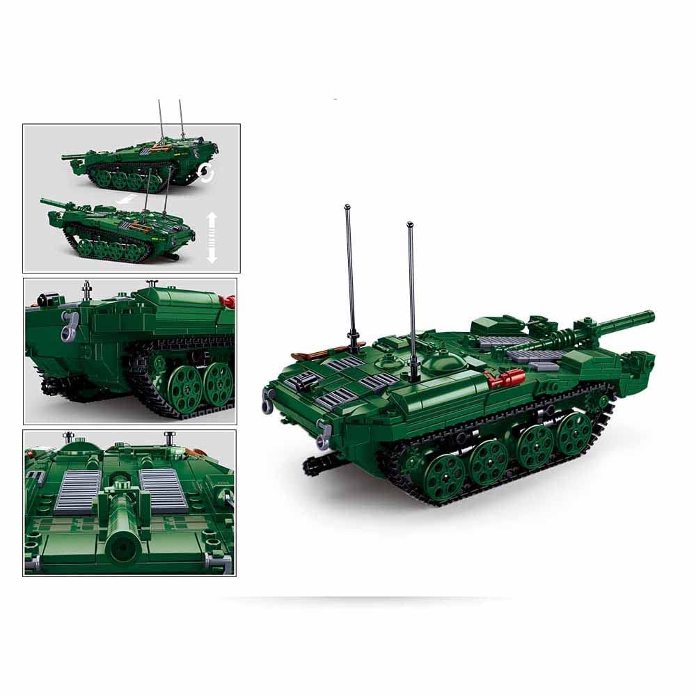 DAHONPA Stridsvagn 103 Tank Army Building Block(692 PCS), Military Historical Collection Model with 2 Soldier Figures,Toys Gifts for Kid and Adult.