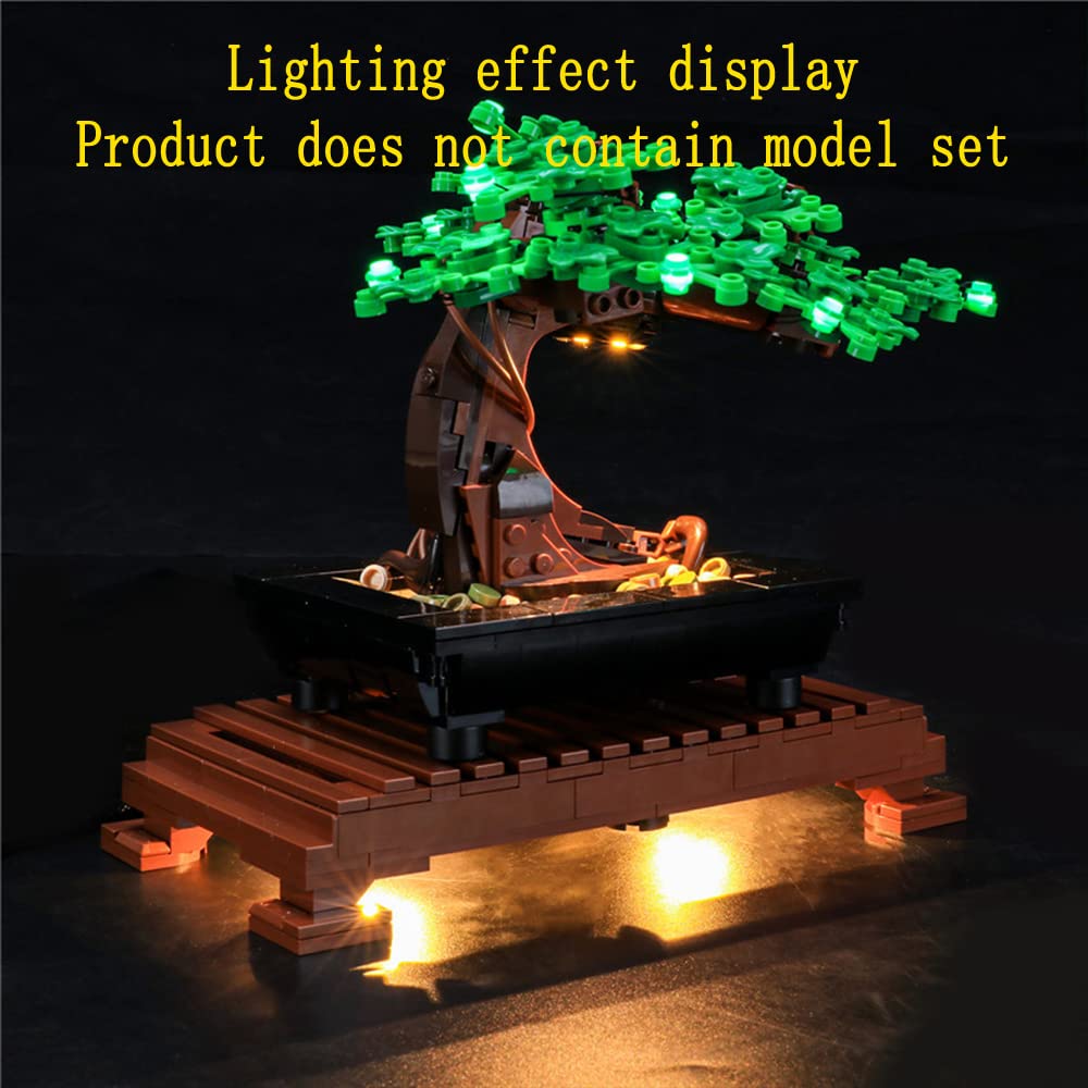 GEAMENT LED Light Kit (Green) Compatible with Lego Bonsai Tree - Lighting Set for Creator 10281 Building Model (Model Set Not Included)