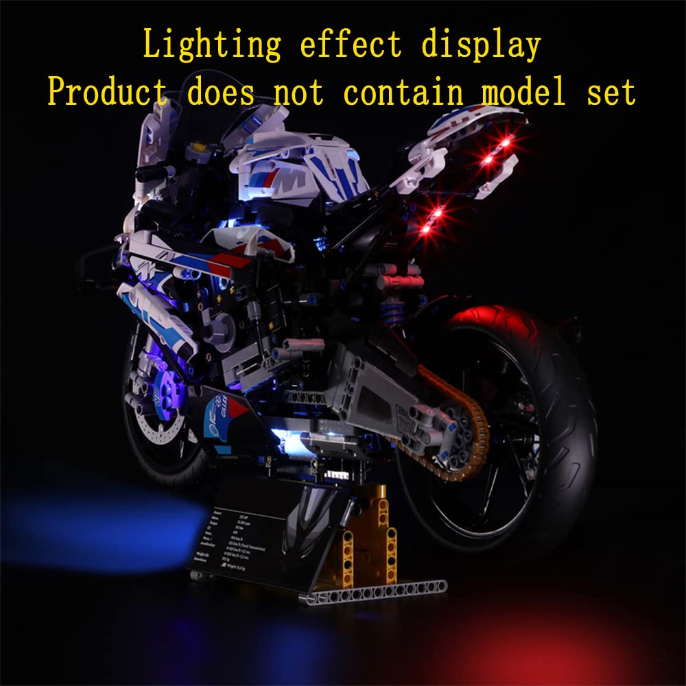 GEAMENT LED Light Kit Compatible with BMW M 1000 RR - Lighting Set for Technic 42130 Building Model (Model Set Not Included)