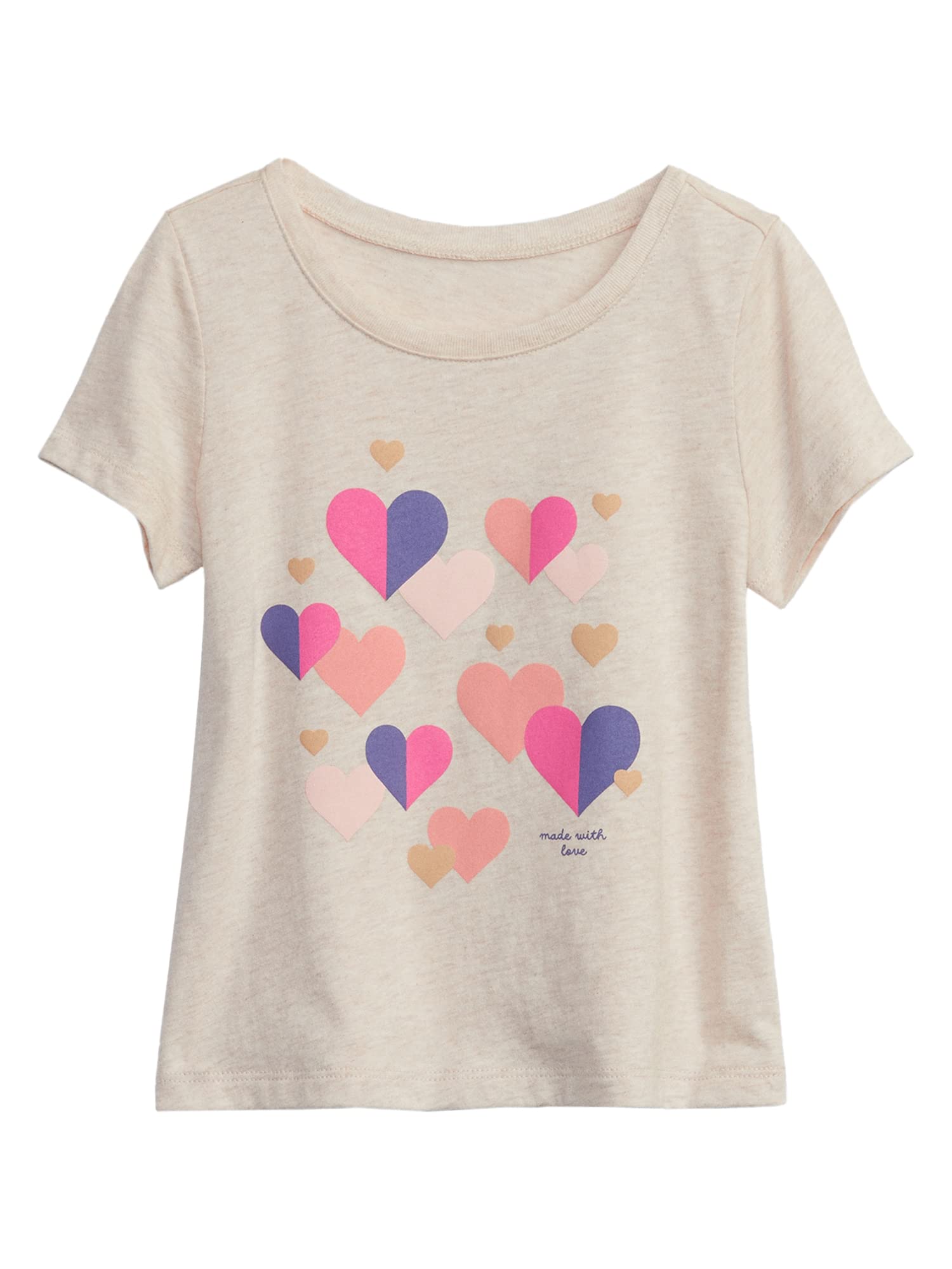 GAP Baby Girls Short Sleeve Graphic Tee T Shirt, B2621, 3T US Grey Heather