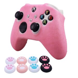 ROTOMOON Glitter Silicone Controller Skins for Xbox Series with 8 Thumb Grips, Sweat-Proof Anti-Slip Controller Cover Skin Protector Compatible with Xbox Series S/X Controller