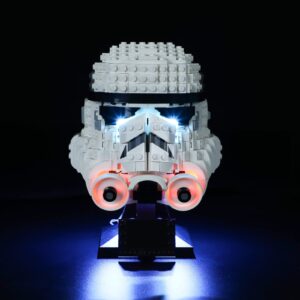 geament led light kit compatible with stormtrooper helmet - lighting set for 75276 building model (model set not included)