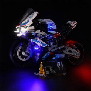 geament led light kit compatible with bmw m 1000 rr - lighting set for technic 42130 building model (model set not included)