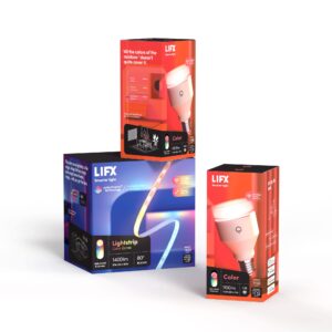 LIFX Gamer Bundle - with 2 Color 1100 Lumen Smart Bulb and 80″ LED Smart Lightstrip