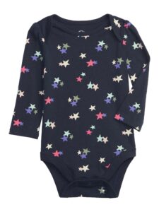 gap baby girls long sleeve bodysuit blue star 816 18-24m