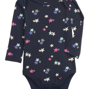 GAP Baby Girls Long Sleeve Bodysuit BLUE STAR 816 18-24M