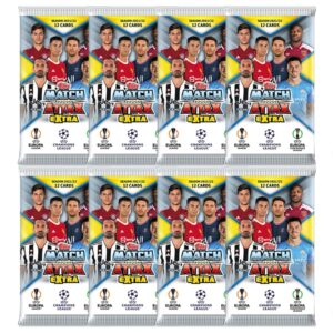 2021-22 topps match attax extra champions league cards - 8-pack set (total of 84 cards)