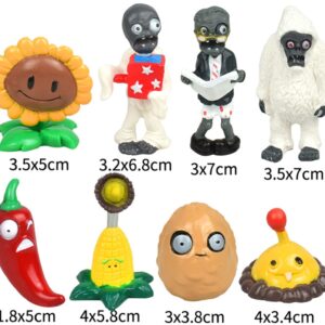 JHESAO 16PCS Plants PVZ Toys Set Figurines Zombies Series PVZ Plush PVC Toys New, Great Gifts for Kids and Fans, Birthday and Party