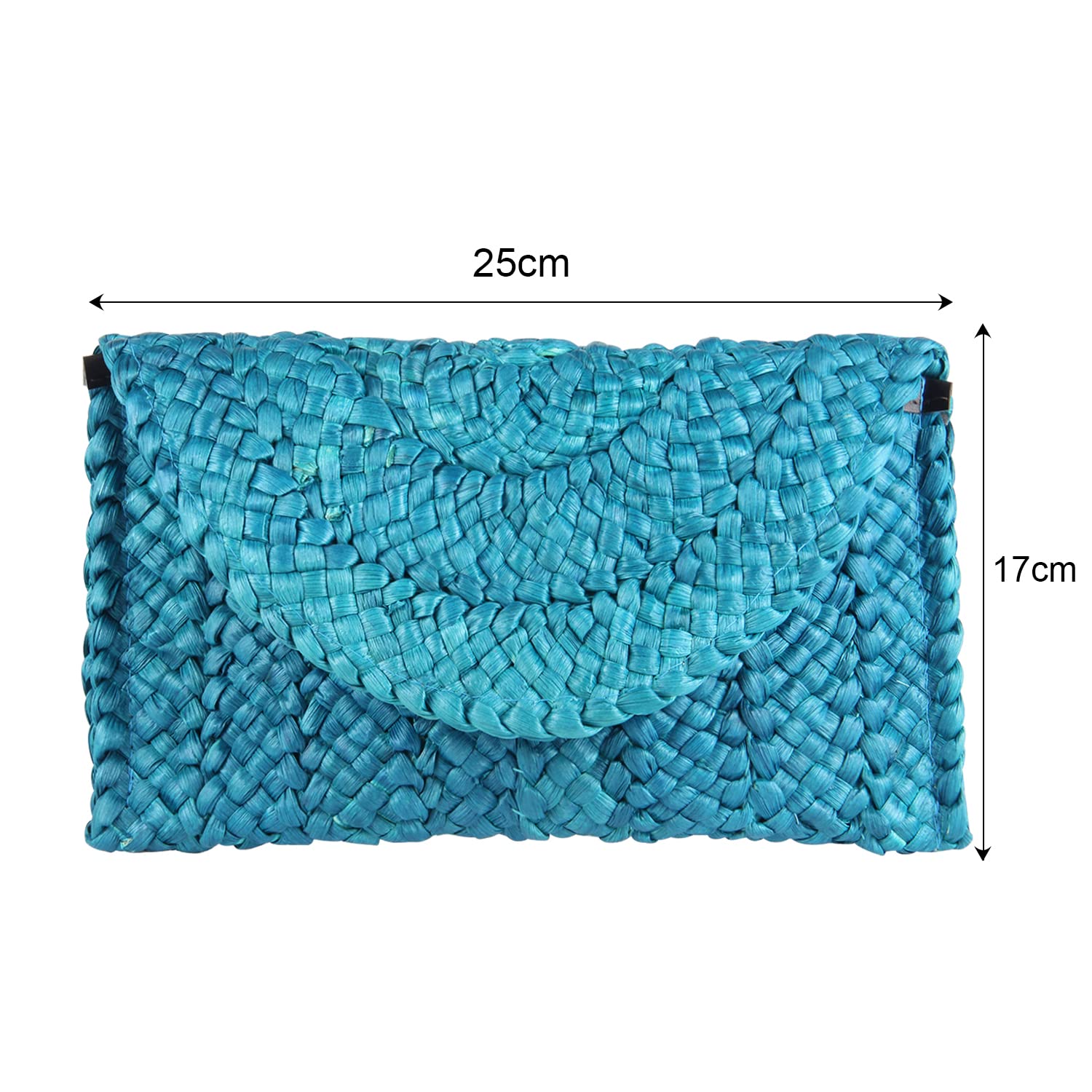 LUI SUI Women Straw Clutch Purse Handbag Straw Shoulder Bag Summer Beach Bag Woven Bag Envelope Purse Wallet