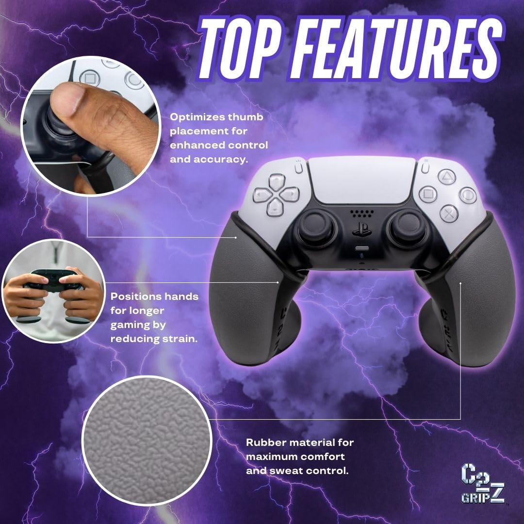 C2 Gripz Controller Grips Compatible with Xbox One | Compatible with Xbox Series X/S Controller | Ergonomically Engineered for Performance and Comfort | Non-Slip | Small