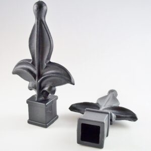 Retrospec Creations 50 Each for 3/4” Plastic Finial Tops for Iron Picket Fence Tops Fleur De Lis – #1-60-34