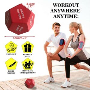 EUKK Yoga Exercise Dice, 12 Sided Fitness Dice Home Gym Equipment, PU Workout Dice for Full Body Workouts – Includes Yoga Dice