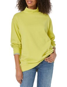 gap womens fleece tunic mockneck phosphorus xl