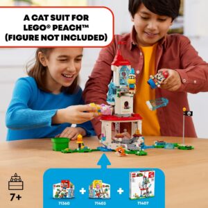 LEGO Super Mario Cat Peach Suit and Frozen Tower Expansion Set 71407 Building Toy Set for Kids, Boys, and Girls Ages 7+ (494 Pieces)