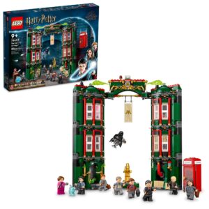 lego harry potter the ministry of magic 76403 modular model building toy with 12 minifigures and transformation feature, collectible wizarding world gifts