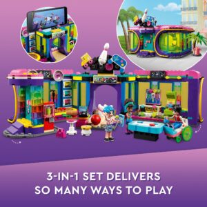 LEGO Friends Roller Disco Arcade Set 41708, Toy Bowling Game, Andrea Mini-Doll Included, Birthday Present Idea for Kids, Girls and Boys 7+, Fun Playset for Creative Play