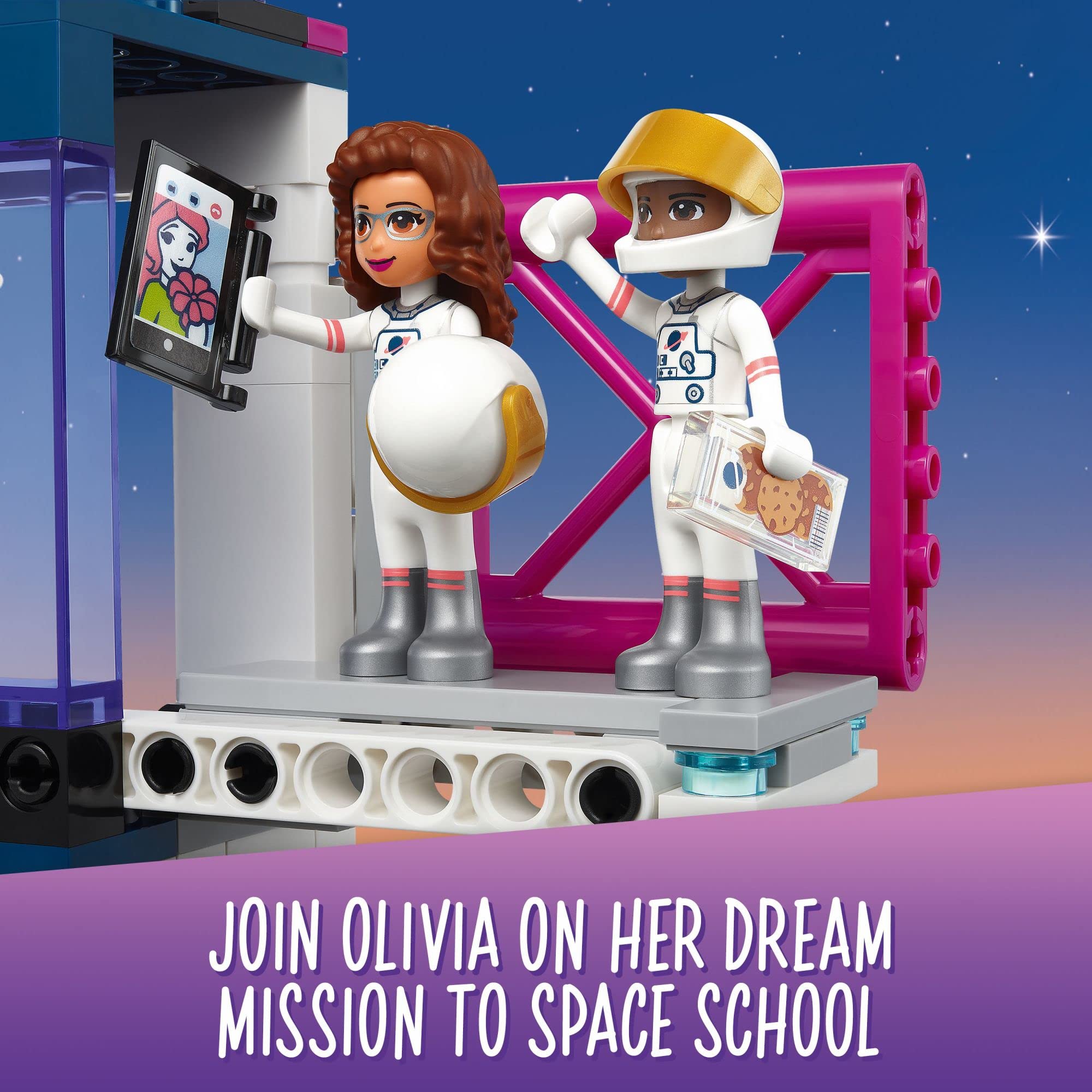 LEGO Friends Olivia’s Space Academy Shuttle Rocket 41713, NASA Space Shuttle Toy for Kids, Pretend Play Space Academy with Astronaut Mini Figures, Gift for Boys Girls 8+ Years Old