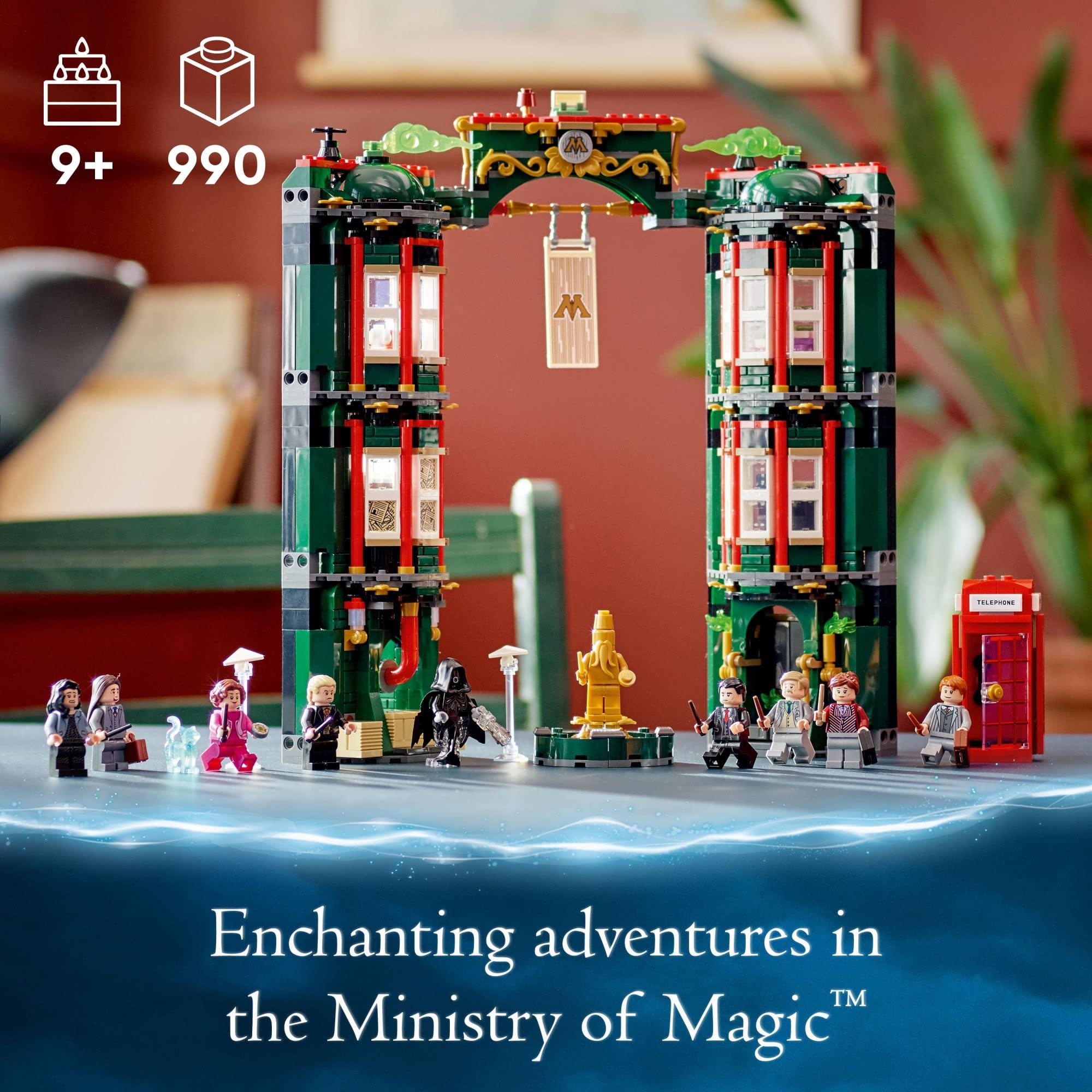 LEGO Harry Potter The Ministry of Magic 76403 Modular Model Building Toy with 12 Minifigures and Transformation Feature, Collectible Wizarding World Gifts