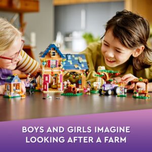 LEGO Friends Organic Farm House Set 41721 with Toy Horse, Stable, Tractor and Trailer Plus Animal Figures, for Kids, Girls and Boys Aged 7+