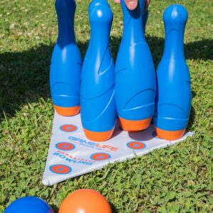 GAMELIFE SPORTS MagnaRack Bowling, Includes 10 Magnetic Bowling Pins, 2 Balls, Bowling Mat, Carry Bag, Great Toy Gift, Early Education, Indoor & Outdoor Games, Toddler, Child, Boys & Girls 6 and up